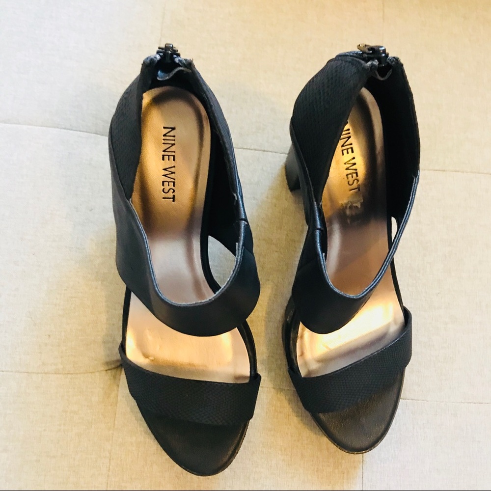Nine West High Heel Black Sandals